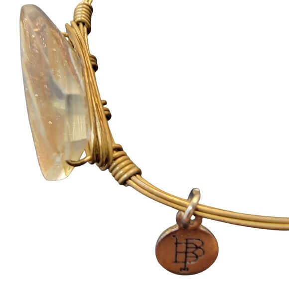 Bourbon and Boweties Maisy Gold Wire Wrapped Bangle Glittering Elegant Jewelry W - Picture 7 of 15